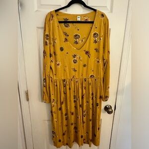 Old Navy Long Sleeve Paisley Print Dress Sz.XXL